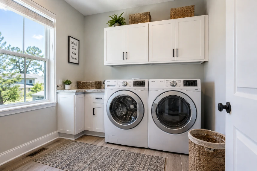 Modern suburban residential laundry room